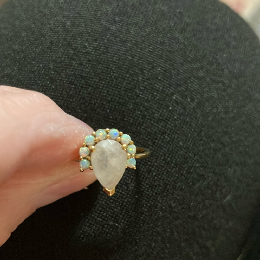 Opal & Moonstone ring 7